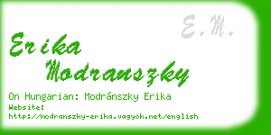 erika modranszky business card